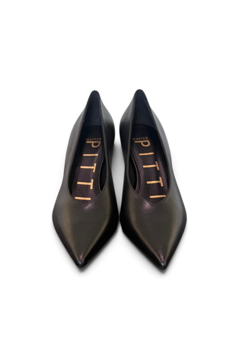 Decolté pelle nera tc 70 Matteo Pitti 