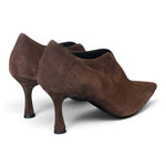 Scarpa accollata scollo V suede ebano tc 70 Matteo Pitti 