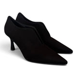 Scarpa accollata scollo V suede nero tc 70 Matteo Pitti 