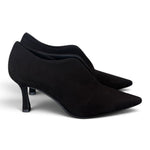 Scarpa accollata scollo V suede nero tc 70 Matteo Pitti 