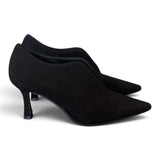 Scarpa accollata scollo V suede nero tc 70 Matteo Pitti 