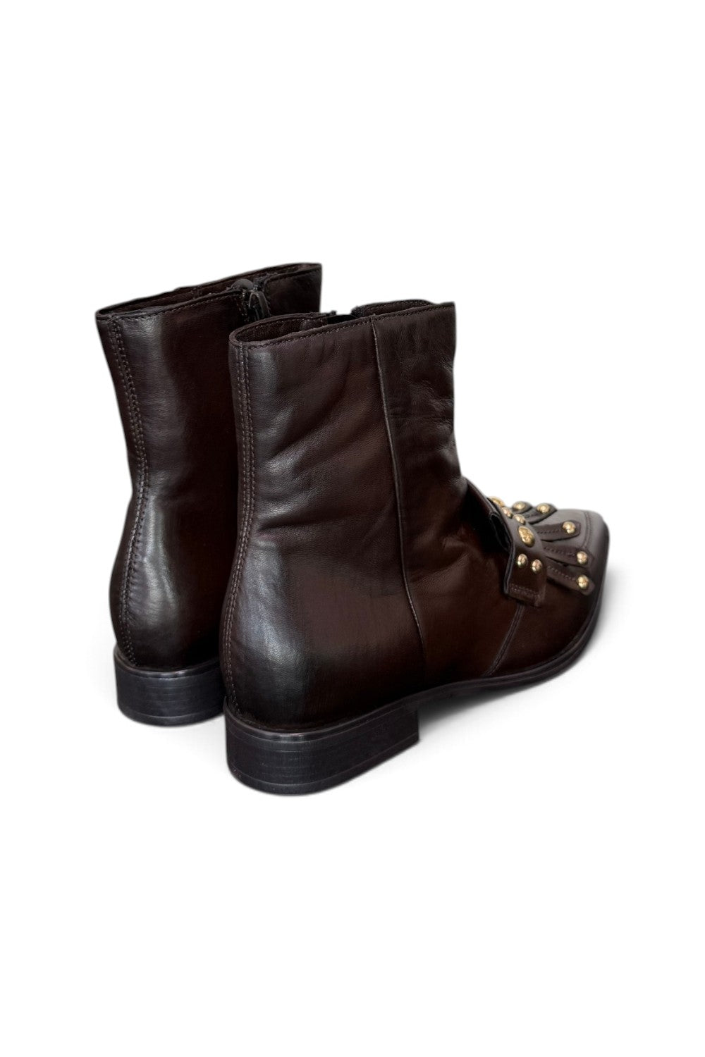 Stivaletto donna frangia pelle moka Mjus<BR/> 