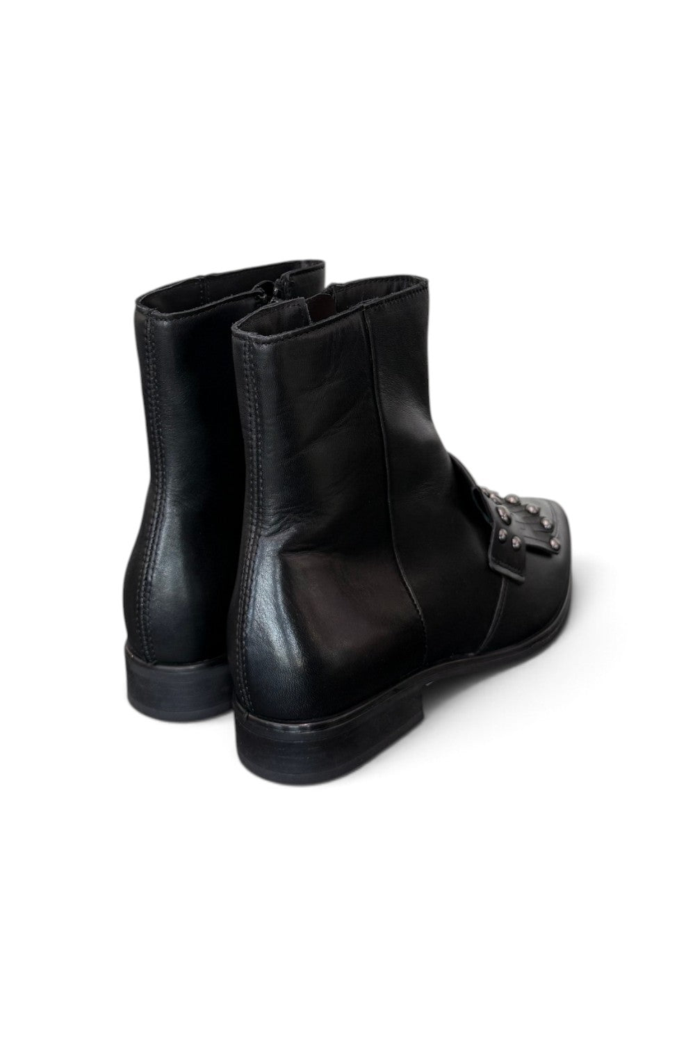 Stivaletto donna frangia pelle nera Mjus<BR/> 