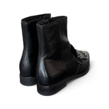 Stivaletto donna frangia pelle nera Mjus<BR/> 