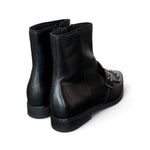 Stivaletto donna frangia pelle nera Mjus<BR/> 