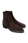 Stivaletto texano suede caffè Mjus