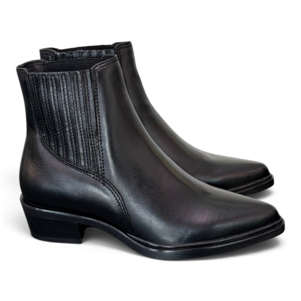 Stivaletto texano pelle nera Mjus<BR/> 