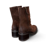 Stivaletto arricciato suede marrone Mjus<BR/> 