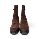 Stivaletto arricciato suede marrone Mjus<BR/> 