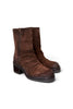 Stivaletto arricciato suede marrone Mjus
