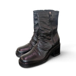 Stivaletto arricciato pelle nera Mjus<BR/> 