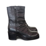 Stivaletto arricciato pelle nera Mjus<BR/> 