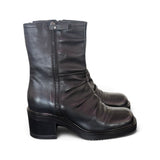 Stivaletto arricciato pelle nera Mjus<BR/> 