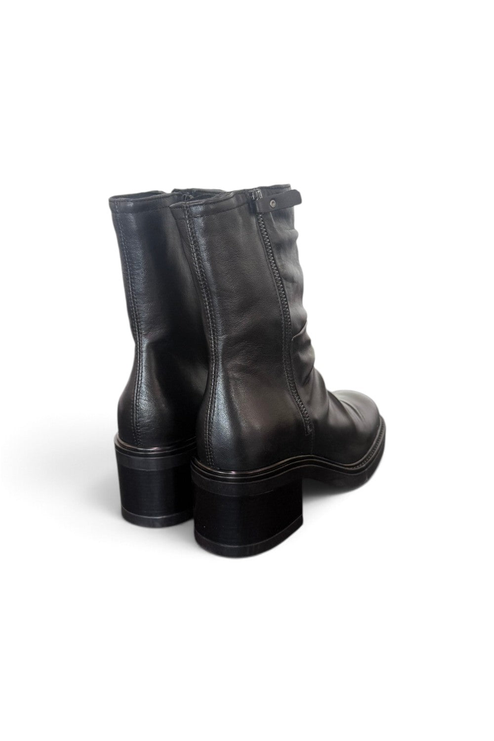 Stivaletto arricciato pelle nera Mjus<BR/> 