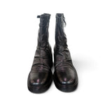 Stivaletto arricciato pelle nera Mjus<BR/> 