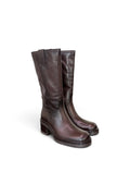 Stivale donna 3/4 zip  pelle caffè Mjus