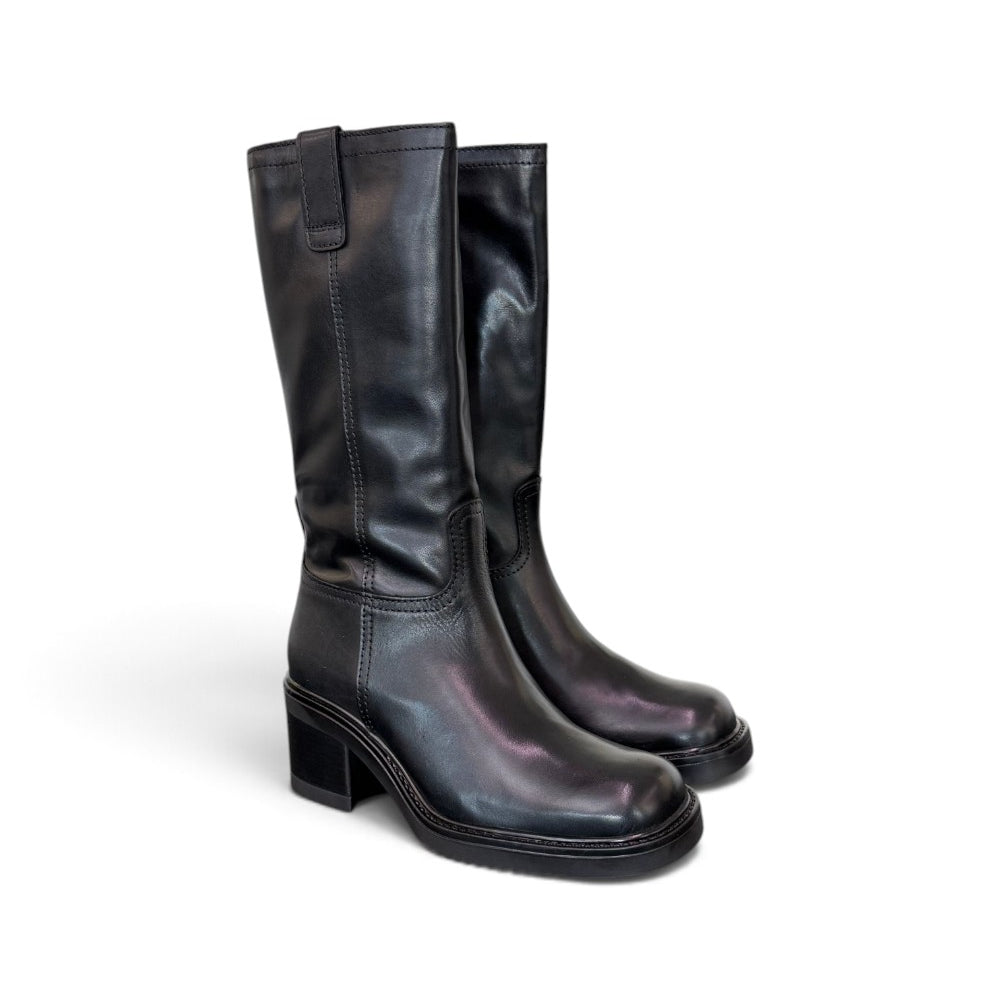 Stivale donna zip 3/4  pelle nera Mjus<BR/> 