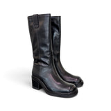 Stivale donna zip 3/4  pelle nera Mjus<BR/> 