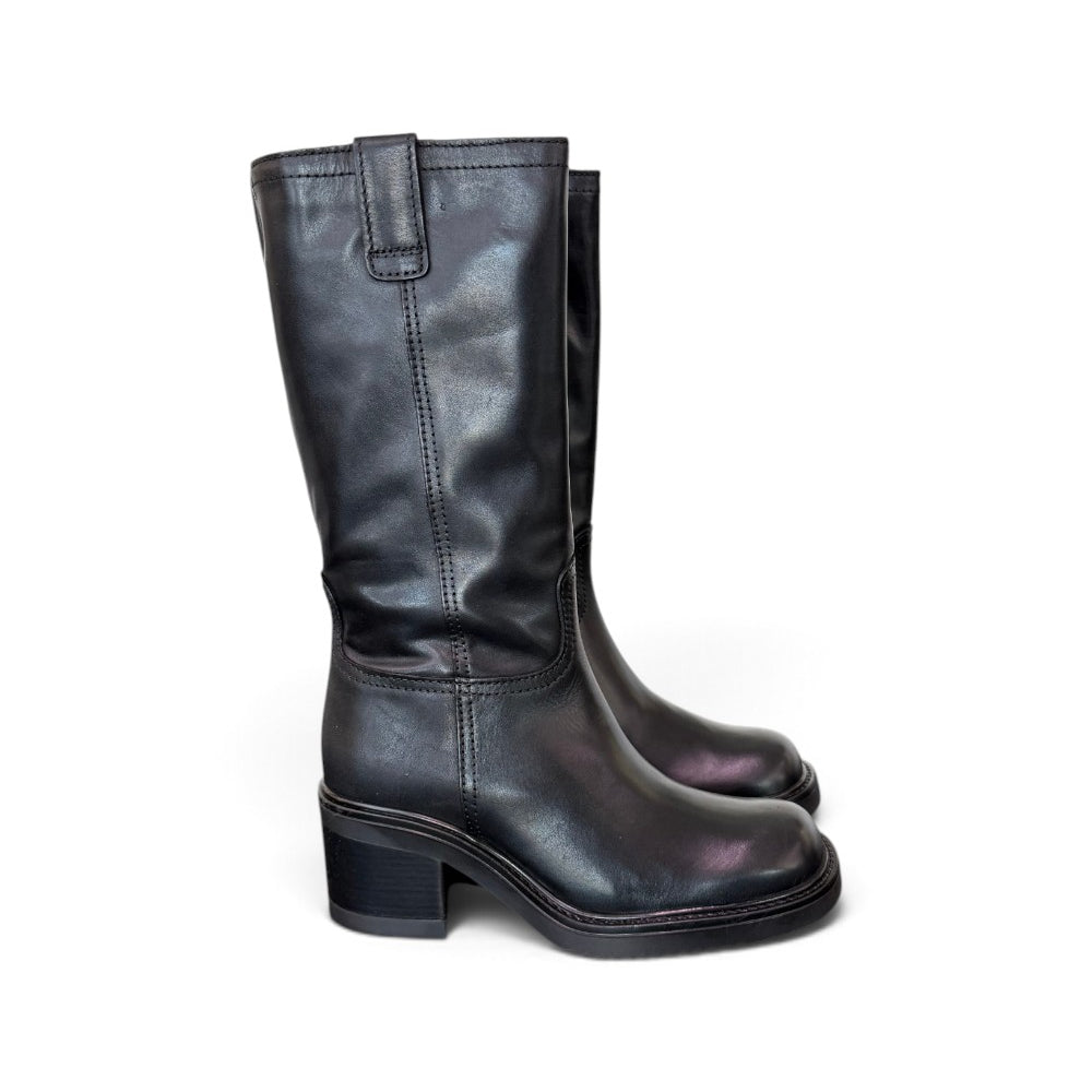 Stivale donna zip 3/4  pelle nera Mjus<BR/> 