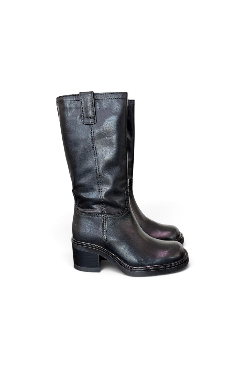 Stivale donna zip 3/4  pelle nera Mjus<BR/> 