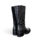 Stivale donna zip 3/4  pelle nera Mjus<BR/> 