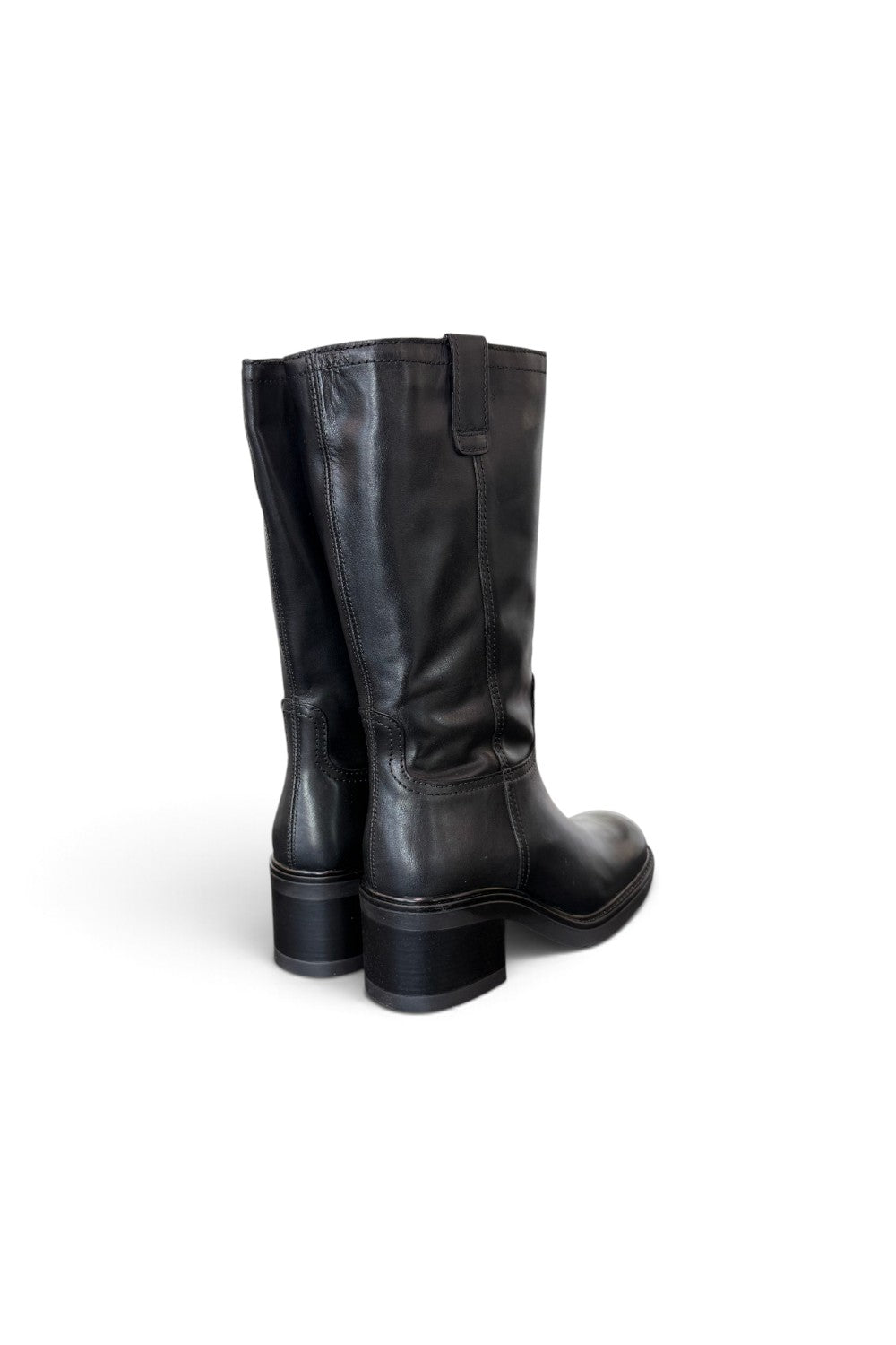 Stivale donna zip 3/4  pelle nera Mjus<BR/> 