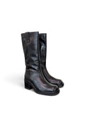 Stivale donna zip 3/4  pelle nera Mjus