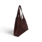 Borsa shopping camoscio testa di moro Naomi 