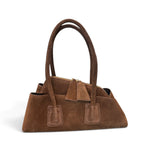 Borsa shopping asimmetrica camoscio cuoio Naomi 