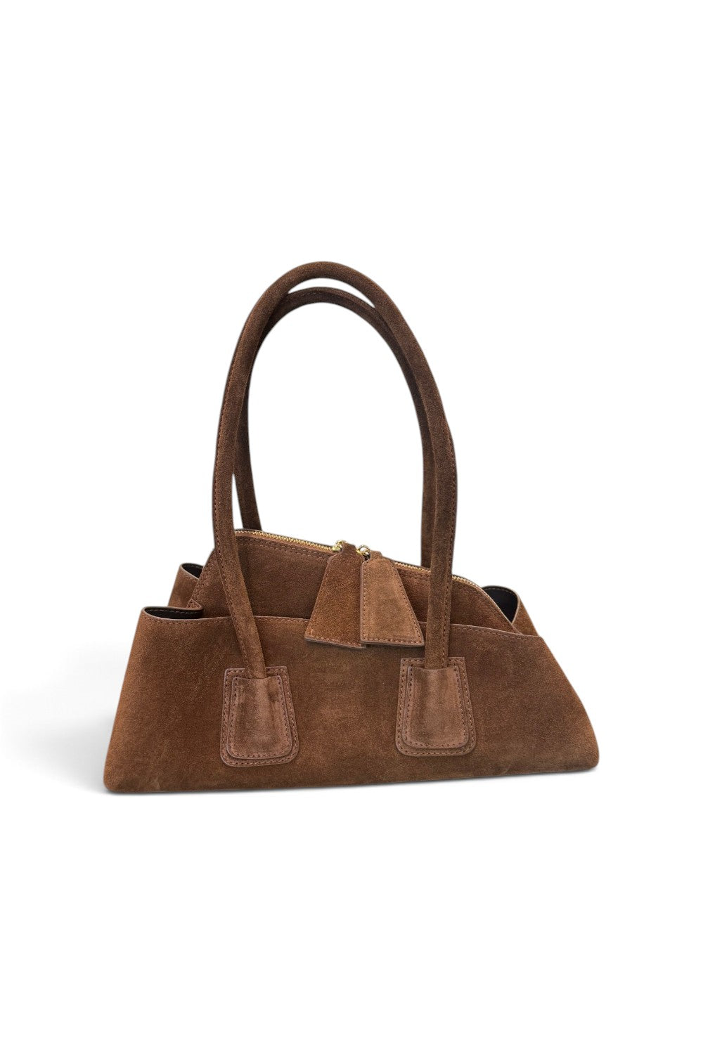 Borsa shopping asimmetrica camoscio cuoio Naomi 
