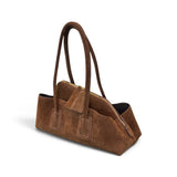 Borsa shopping asimmetrica camoscio cuoio Naomi 