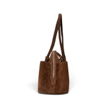 Borsa shopping asimmetrica camoscio cuoio Naomi 