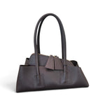 Borsa shopping asimmetrica  pelle testa di moro Naomi 