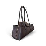 Borsa shopping asimmetrica  pelle testa di moro Naomi 