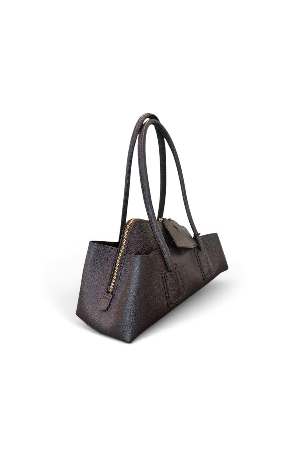 Borsa shopping asimmetrica  pelle testa di moro Naomi 