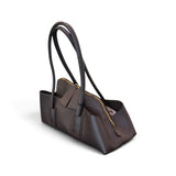 Borsa shopping asimmetrica  pelle testa di moro Naomi 