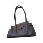 Borsa shopping asimmetrica  pelle testa di moro Naomi 