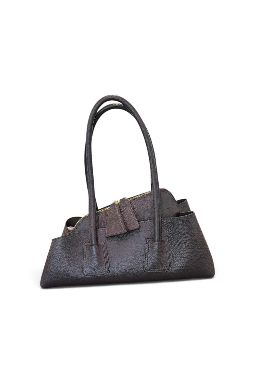 Borsa shopping asimmetrica  pelle testa di moro Naomi 
