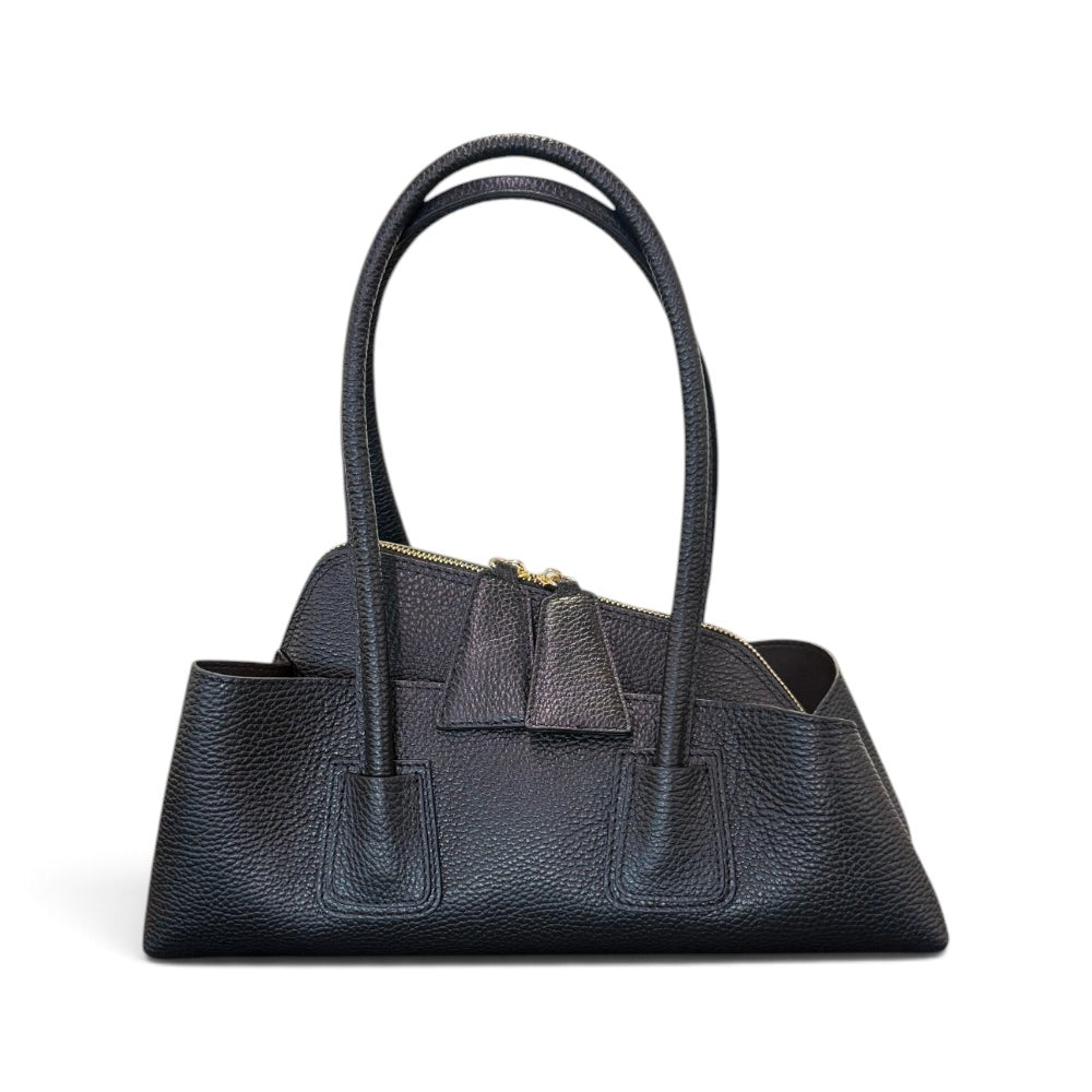 Borsa shopping asimmetrica  pelle nera Naomi 