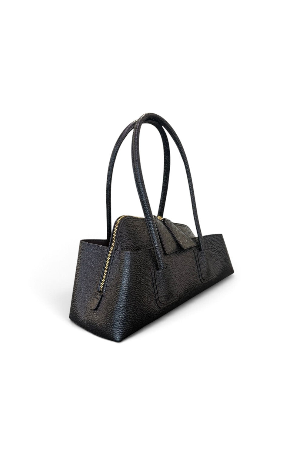 Borsa shopping asimmetrica  pelle nera Naomi 