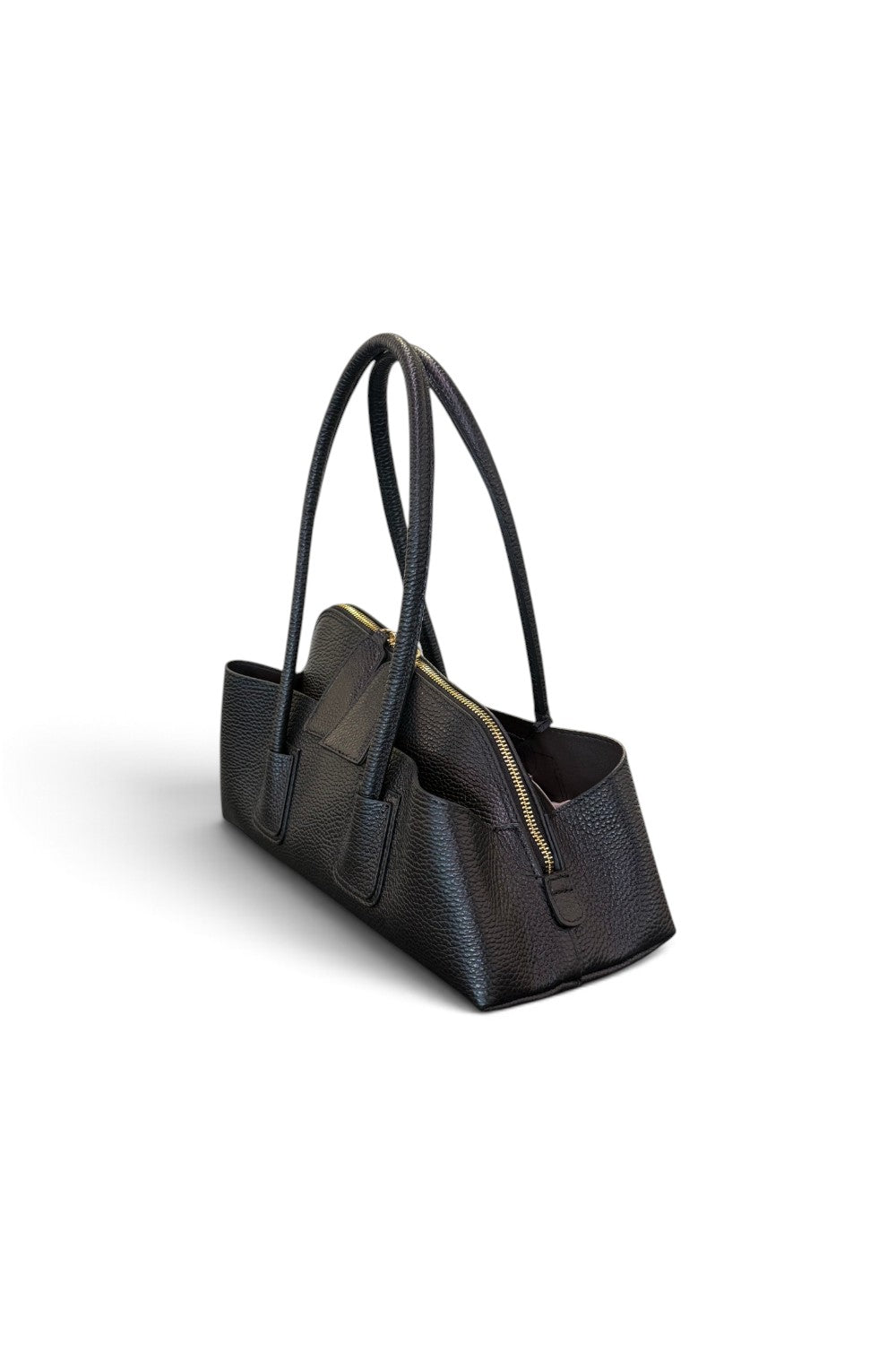 Borsa shopping asimmetrica  pelle nera Naomi 