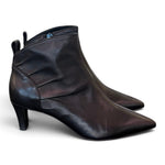 Stivaletto pieghe pelle nera Napoleoni<BR/> 
