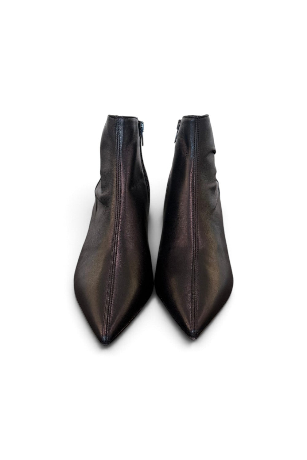 Stivaletto pieghe pelle nera Napoleoni<BR/> 