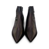 Stivaletto pieghe pelle nera Napoleoni<BR/> 