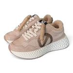 Sneaker No-Name suede beige Carter imbottita 