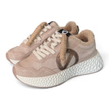 Sneaker No-Name suede beige Carter imbottita 