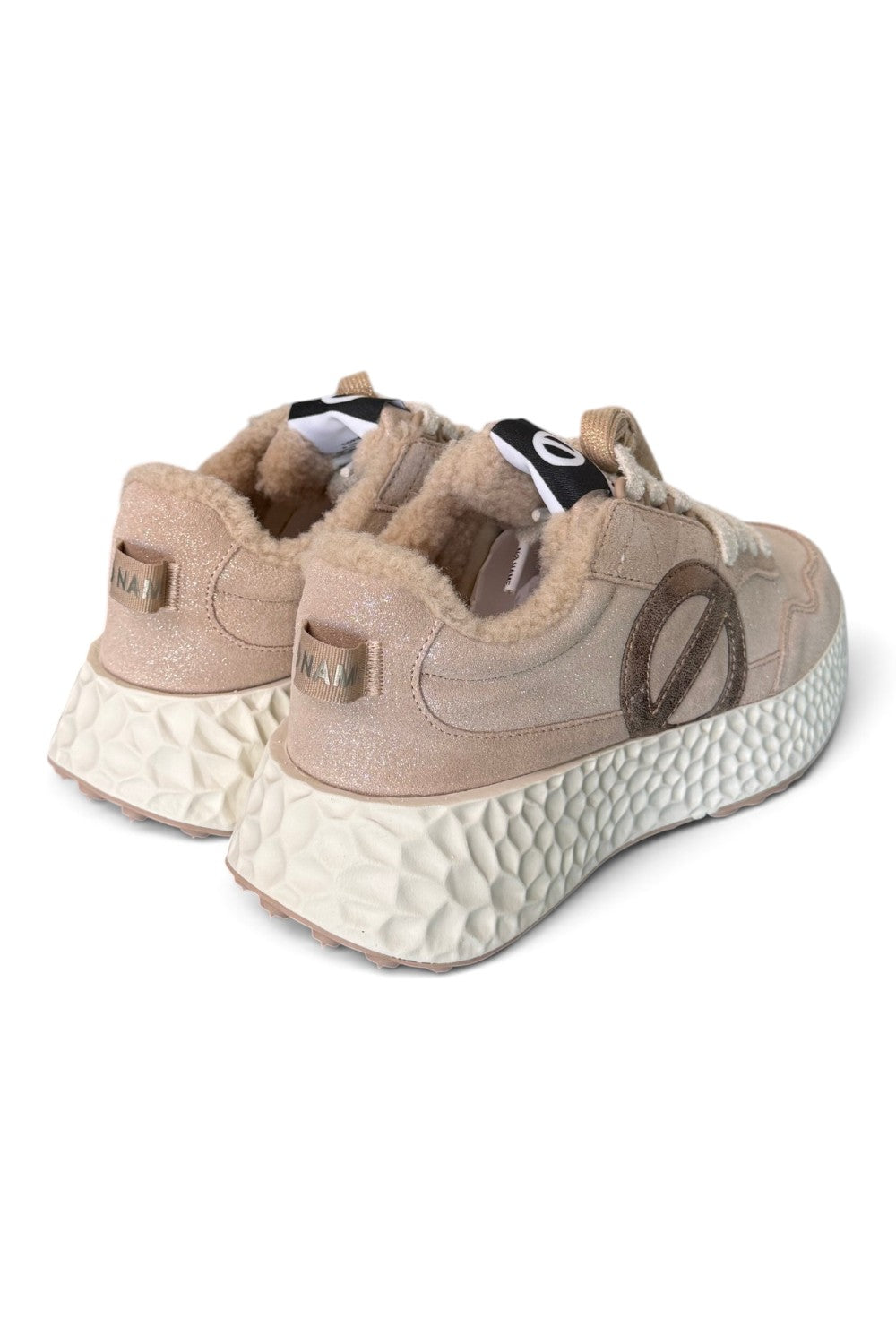 Sneaker No-Name suede beige Carter imbottita 