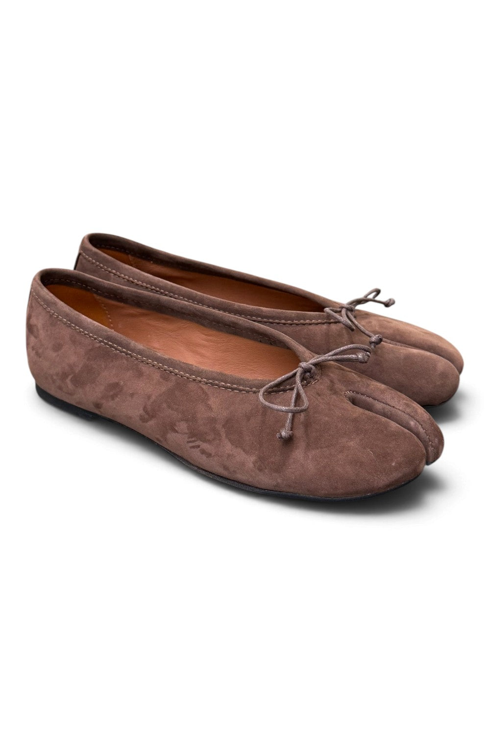 Ballerina split toe Officina suede testa di moro 
