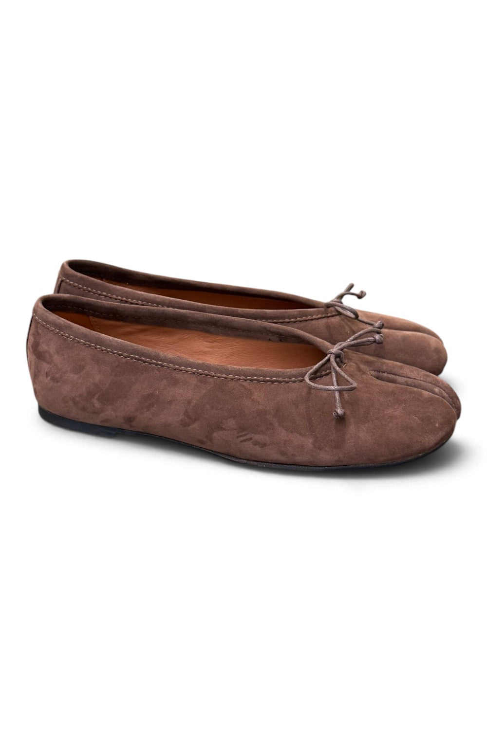 Ballerina split toe Officina suede testa di moro 