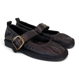 Ballerina cintino pelle nera Palomitas 